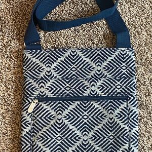Thirty-One Navy and White Crossbody Bag